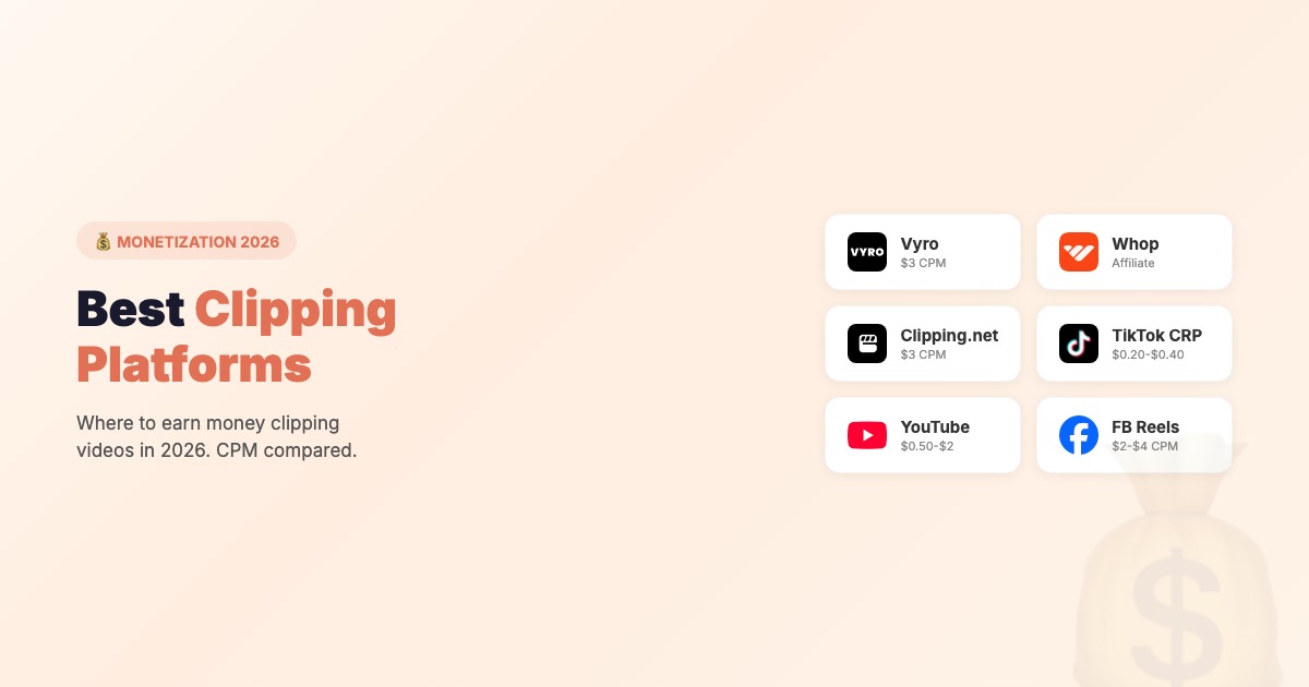Best Clipping Platforms 2026: Where to Earn Money Clipping Videos