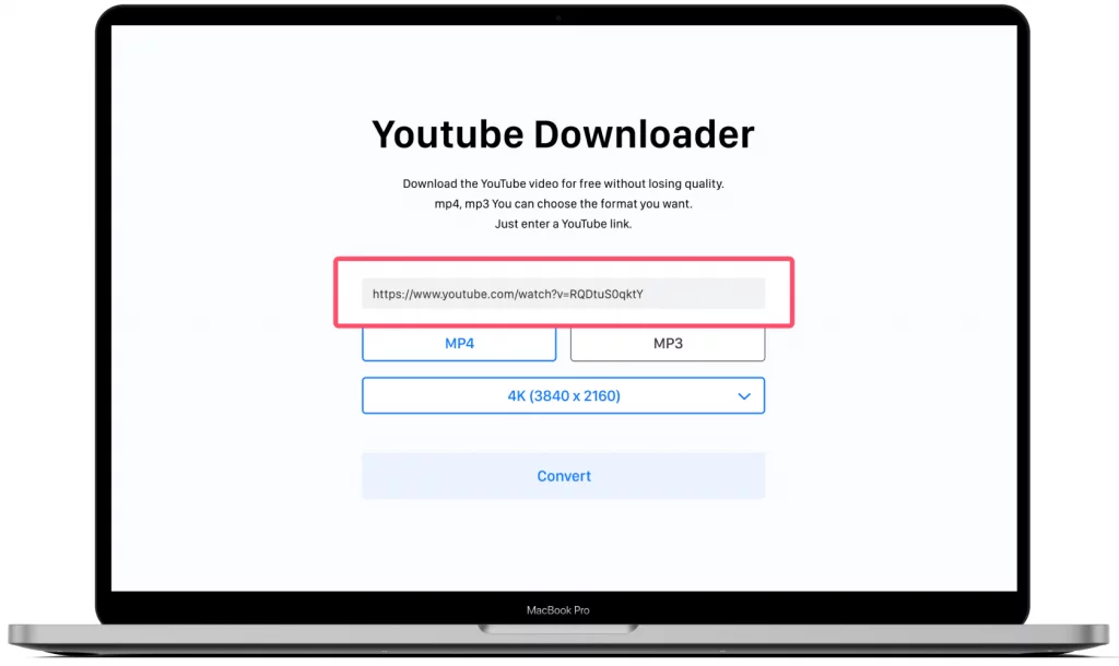 YouTube Downloader Interface