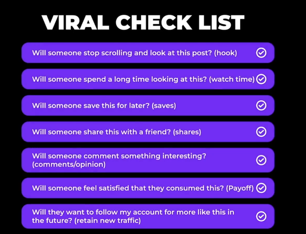 viral checklist